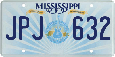 MS license plate JPJ632