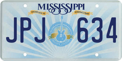 MS license plate JPJ634
