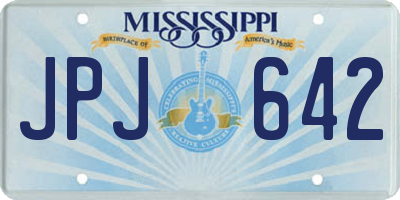 MS license plate JPJ642