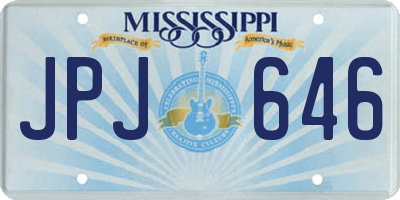 MS license plate JPJ646