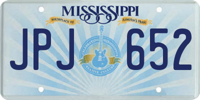 MS license plate JPJ652