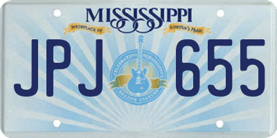 MS license plate JPJ655
