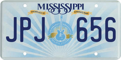 MS license plate JPJ656