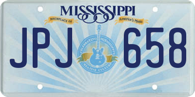 MS license plate JPJ658