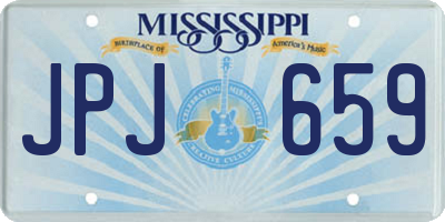 MS license plate JPJ659