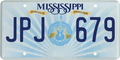 MS license plate JPJ679