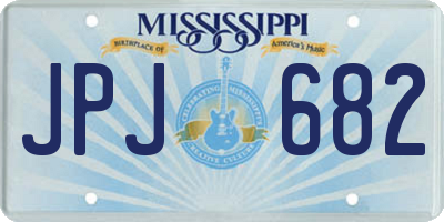 MS license plate JPJ682