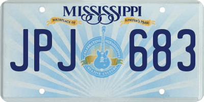 MS license plate JPJ683