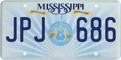 MS license plate JPJ686