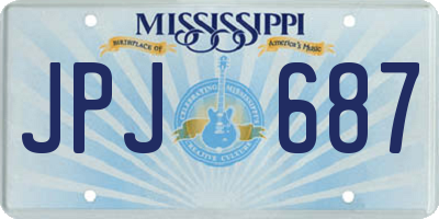 MS license plate JPJ687