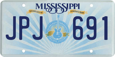 MS license plate JPJ691