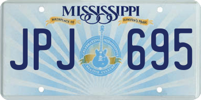 MS license plate JPJ695