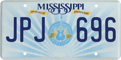 MS license plate JPJ696