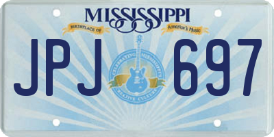 MS license plate JPJ697