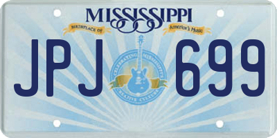 MS license plate JPJ699