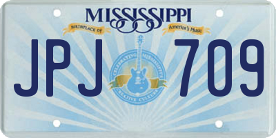 MS license plate JPJ709