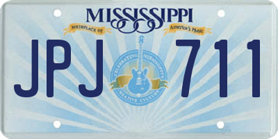 MS license plate JPJ711