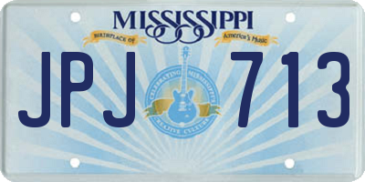 MS license plate JPJ713