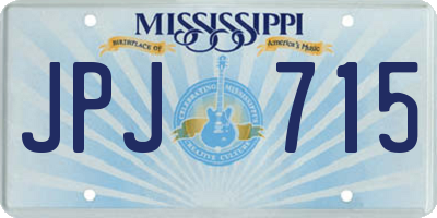 MS license plate JPJ715