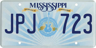 MS license plate JPJ723