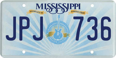 MS license plate JPJ736
