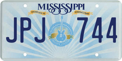 MS license plate JPJ744