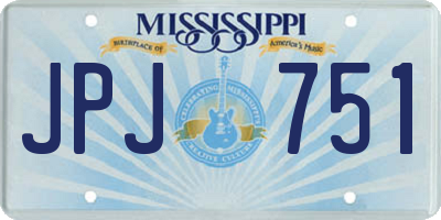 MS license plate JPJ751