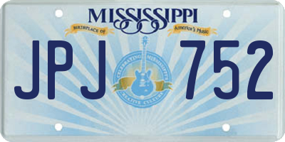 MS license plate JPJ752