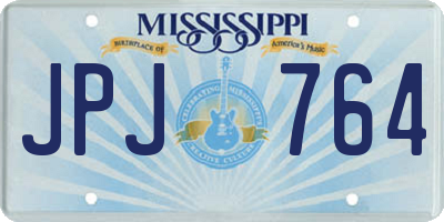 MS license plate JPJ764