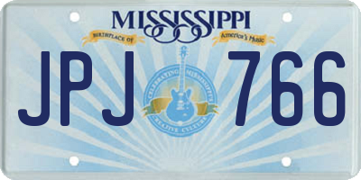 MS license plate JPJ766