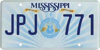 MS license plate JPJ771