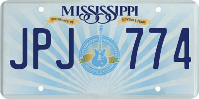 MS license plate JPJ774