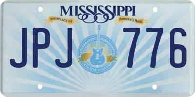 MS license plate JPJ776