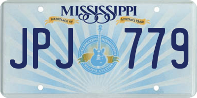 MS license plate JPJ779