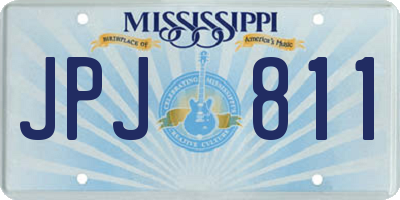 MS license plate JPJ811