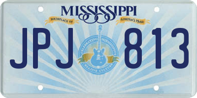 MS license plate JPJ813