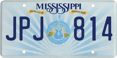 MS license plate JPJ814