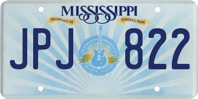 MS license plate JPJ822