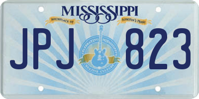 MS license plate JPJ823
