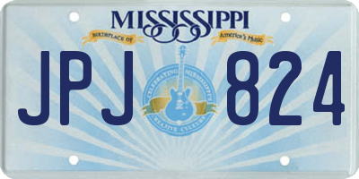 MS license plate JPJ824
