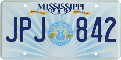 MS license plate JPJ842