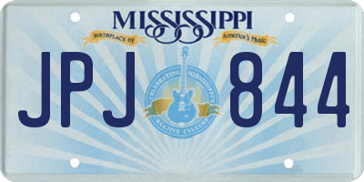 MS license plate JPJ844