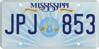 MS license plate JPJ853