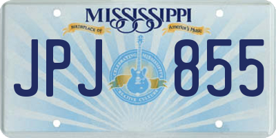 MS license plate JPJ855