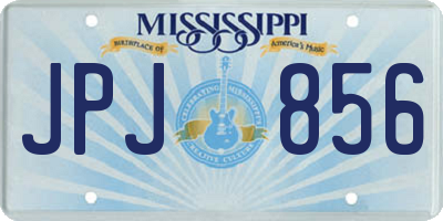 MS license plate JPJ856