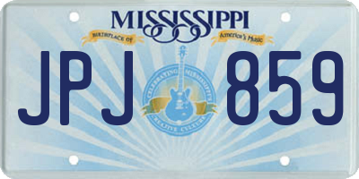 MS license plate JPJ859