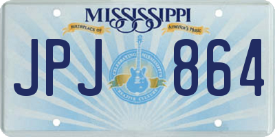 MS license plate JPJ864