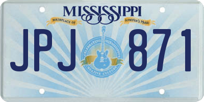 MS license plate JPJ871