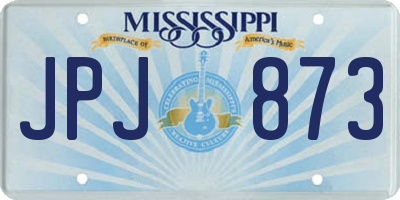 MS license plate JPJ873