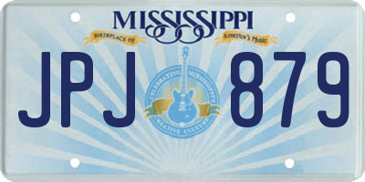 MS license plate JPJ879